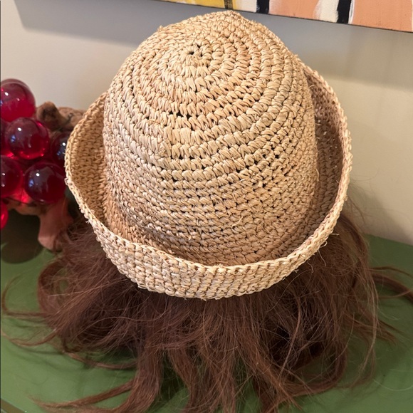 August Accessories tan straw hat - Picture 4 of 6
